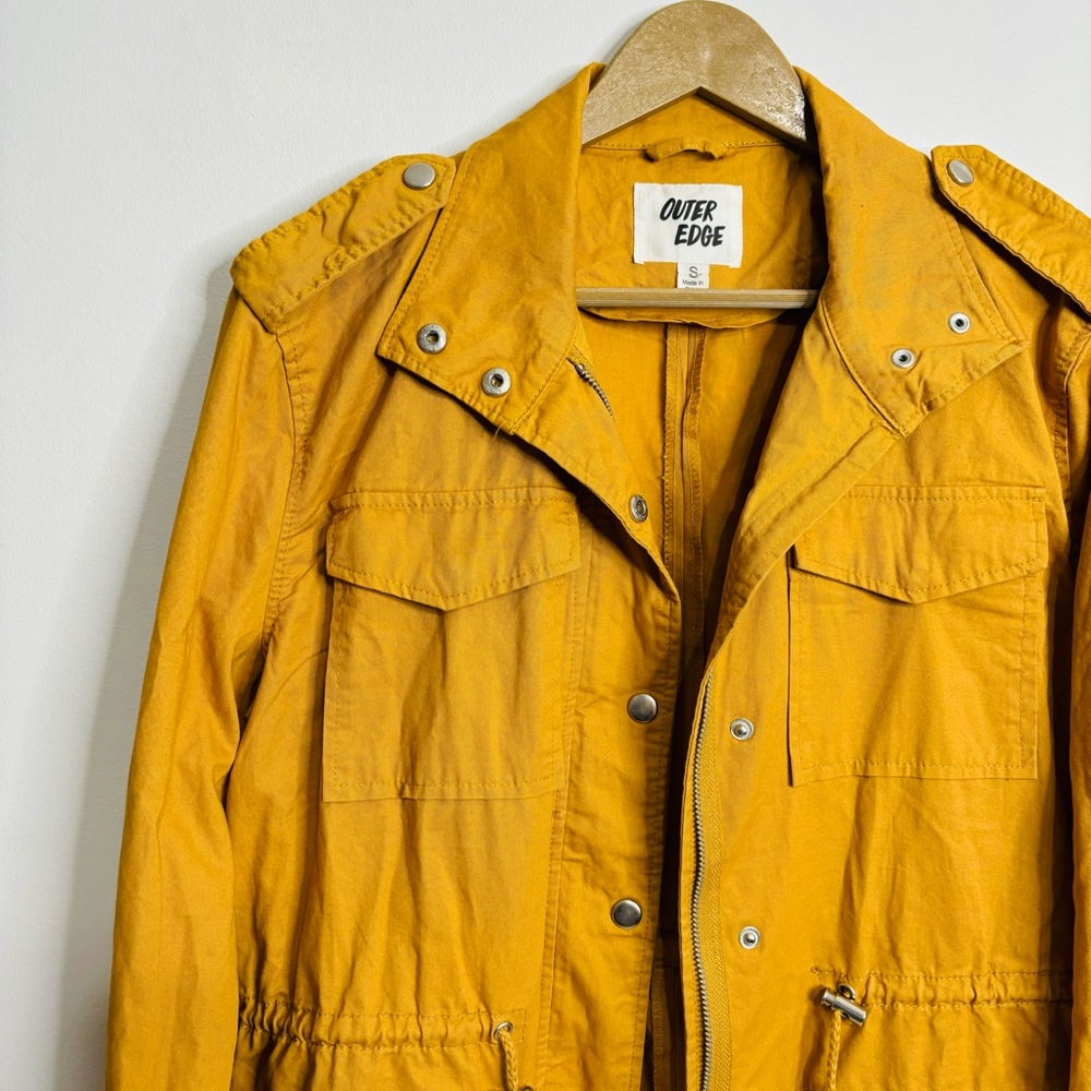 Outer Edge Mustard Yellow Drawstring Utility Jack… - image 3